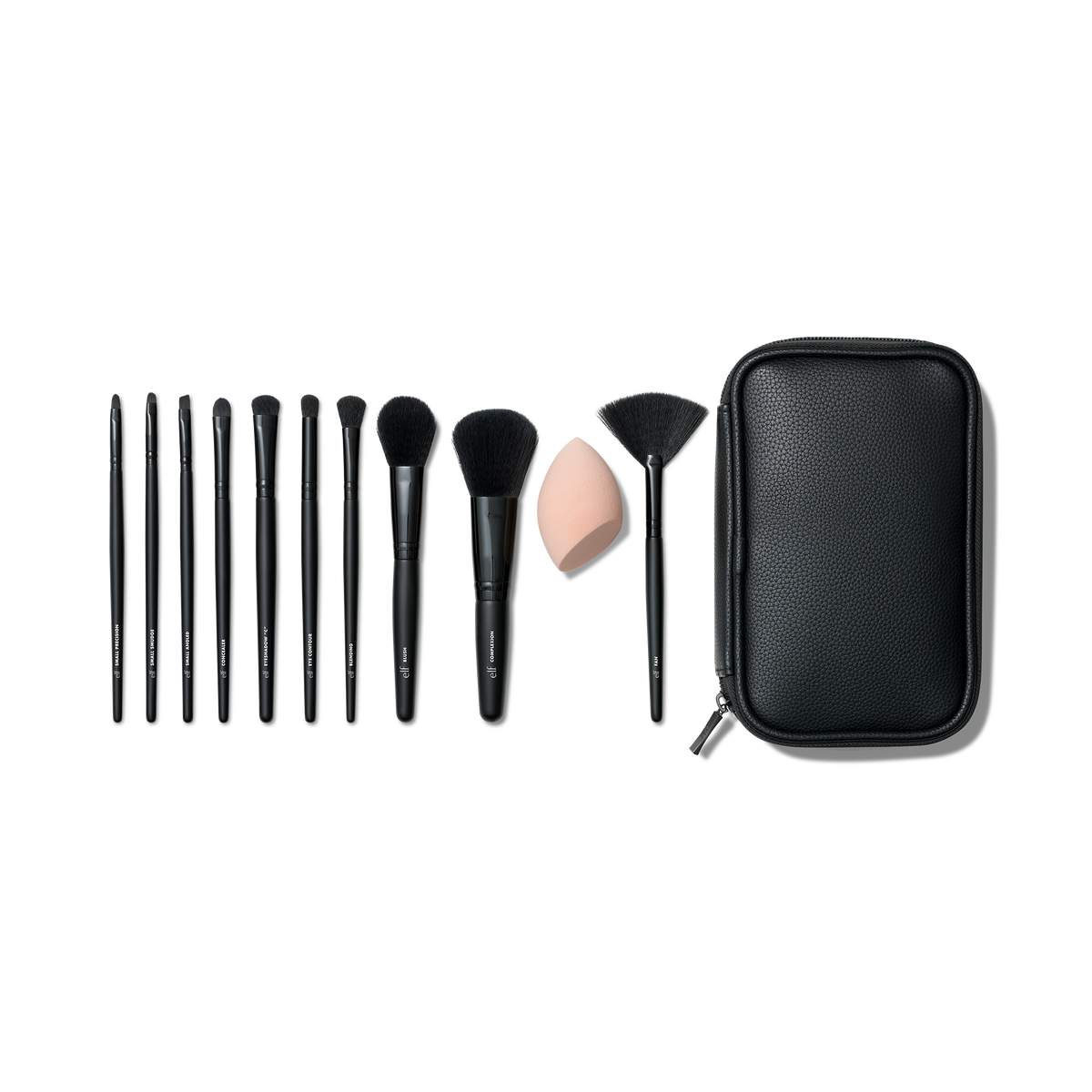 Full Face & Eye Makeup Brush Set with Travel Case